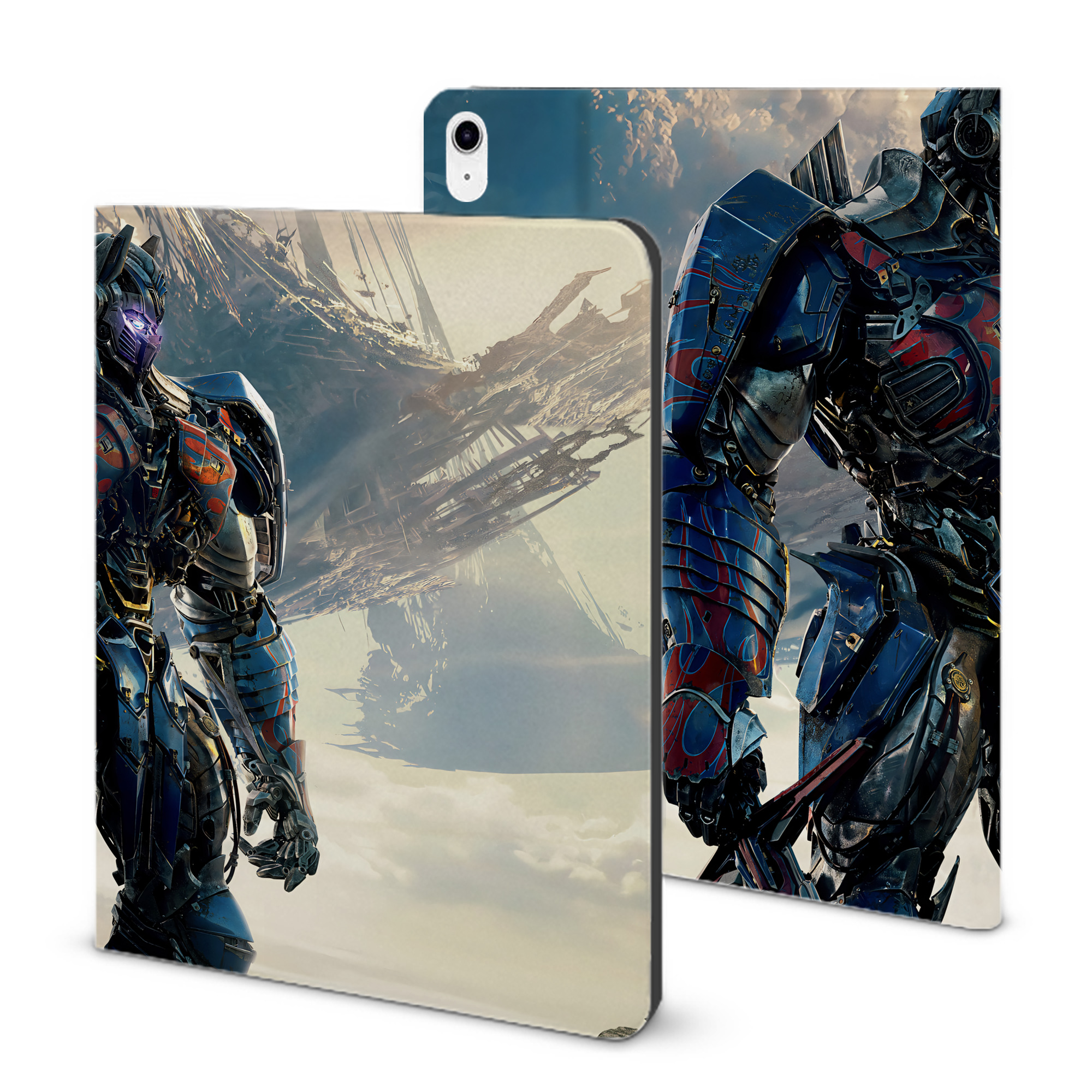 （画像用） Transformers トランスフォーマー IPad ケース ブック型 PUレザー TPU 耐衝撃 軽量 薄型 ペン収納なし 全面保護 IPad 各モデル対応